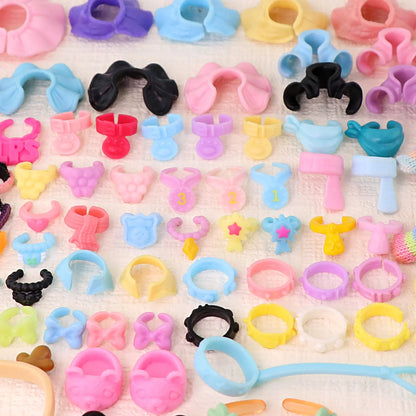 Stylish Accessories for Dogs and Cats: Necklaces, Collars, Clothing, Glasses, Hats, Bows, and Food and Drink Options for Various Breeds