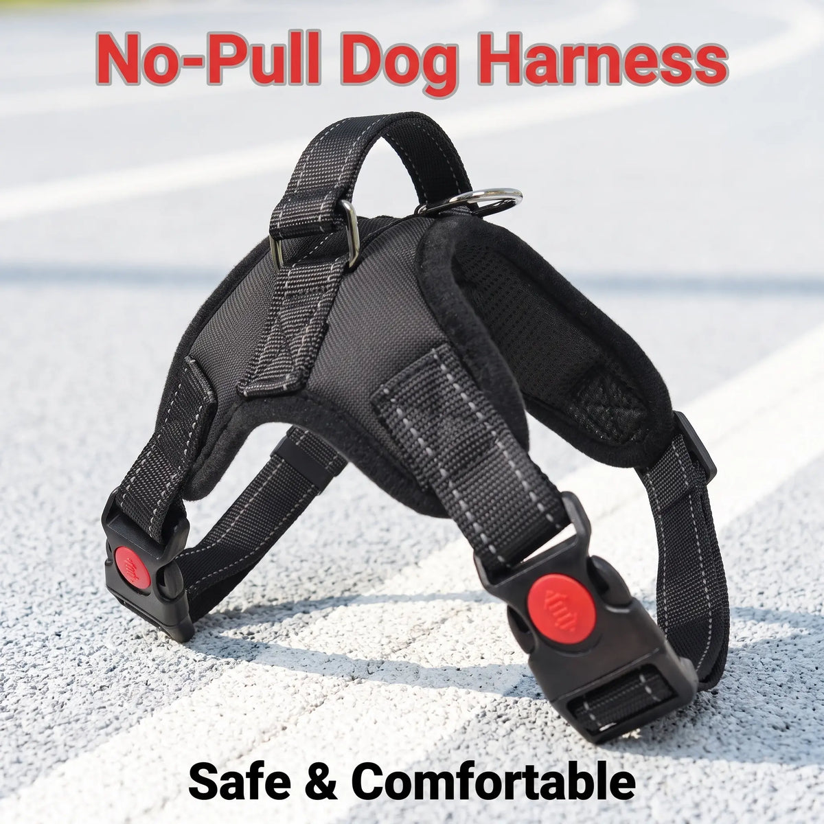 Durable Reflective No-Pull Dog Harness and Leash Set - 5FT Adjustable, Breathable, Waterproof Design for Hiking, Training, and Daily Walks
