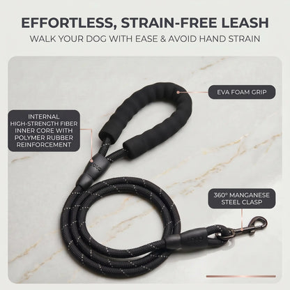 Durable Reflective No-Pull Dog Harness and Leash Set - 5FT Adjustable, Breathable, Waterproof Design for Hiking, Training, and Daily Walks