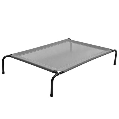Petitrinu Elevated Dog Bed with Metal Frame - Breathable Textilene Mesh Fabric for Cooling and Joint Relief, Available in Two Sizes for Medium/Large Dogs